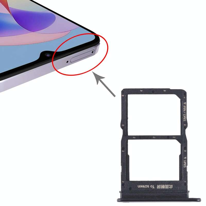For Honor X10 Pro SIM + SIM / NM Card Tray (Black)