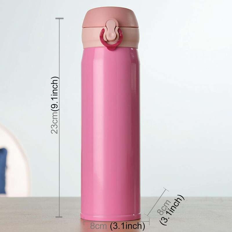 450ml Creative Portable Stainless Steel Vacuum Flask Vacuum Bottle (Red)