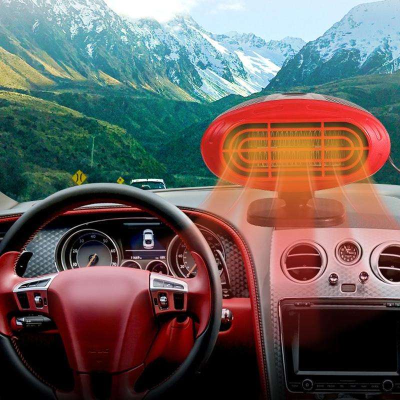 12V Portable Car Electric Heater Winter Defroster Cable Length: 1.4m (Grey)
