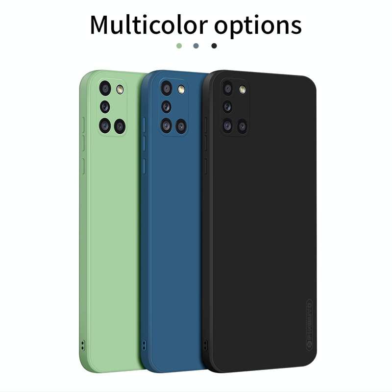 For Samsung Galaxy A31 PINWUYO Touching Series Liquid Silicone TPU Shockproof Case(Black)