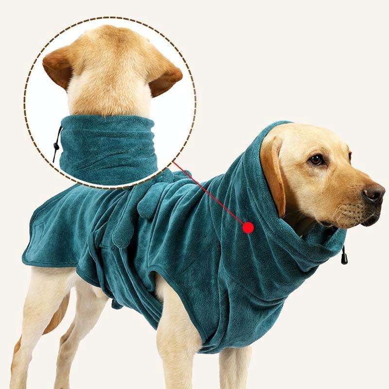 Pet Dog Bathrobe Bath Towel Strong Absorbent Bath Quick-drying Clothes, Size: L