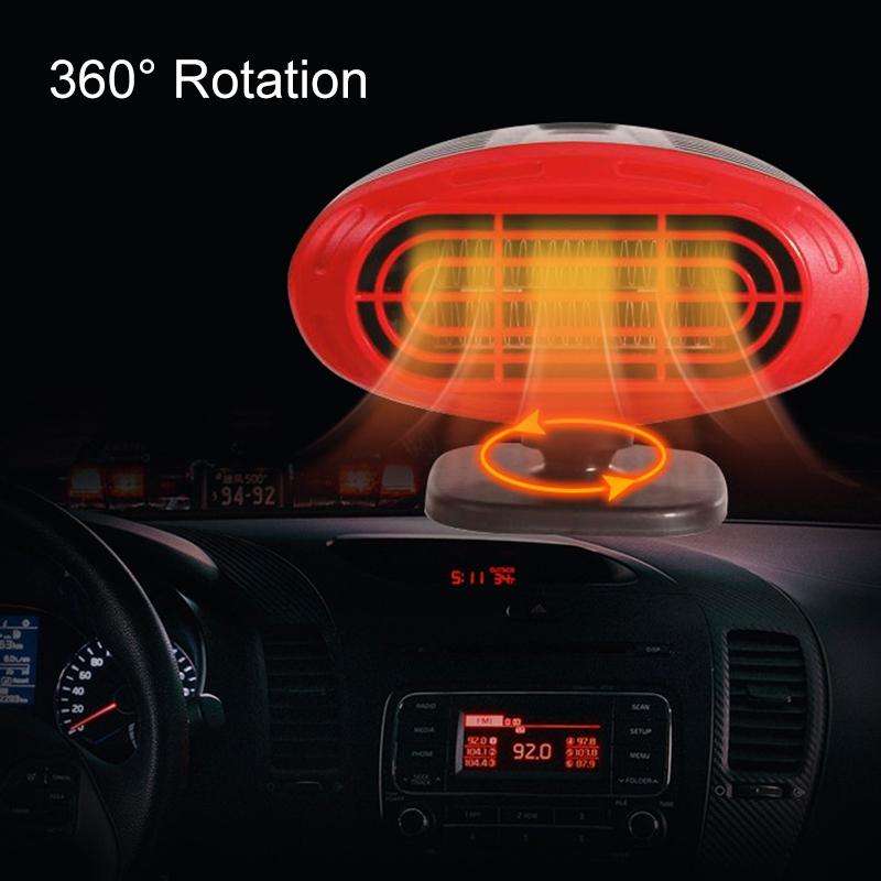 12V Portable Car Electric Heater Winter Defroster Cable Length: 1.4m (Grey)