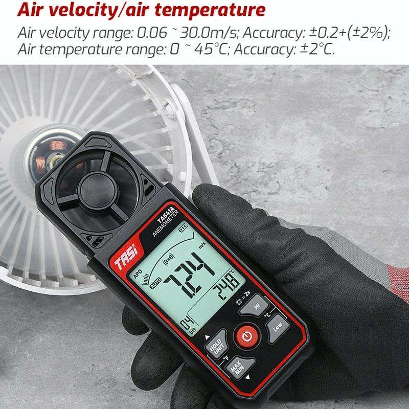 TASI TA641B High Precision Wind Speed Instrument Wind Volume Tester Handheld Wind Speed Meter