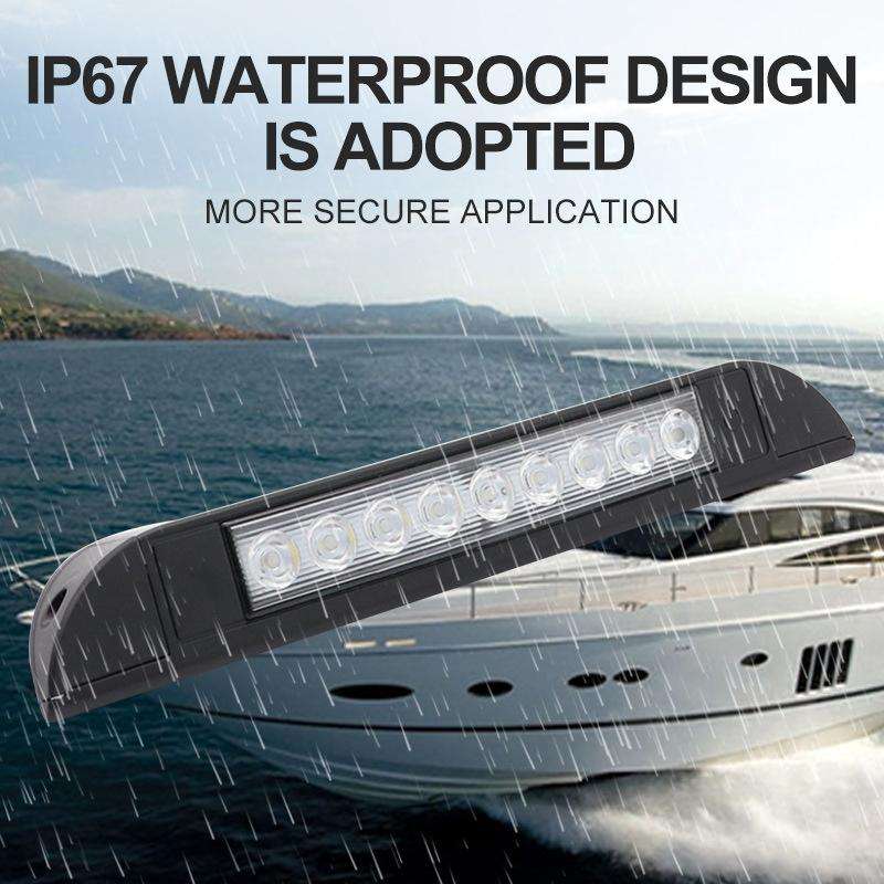 RV / Yacht Awning LED Strip Light DC12-28V with 9 LEDs Lamp Beads (Black)