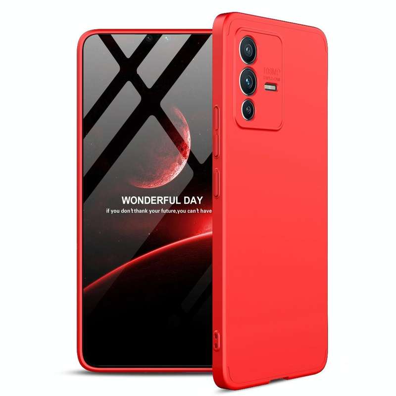 For vivo V23 5G GKK Three Stage Splicing PC Phone Case(Red)