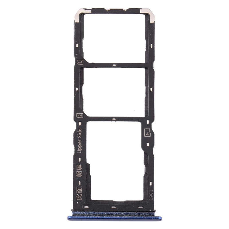 For vivo Y3 SIM Card Tray + SIM Card Tray + Micro SD Card Tray (Blue)