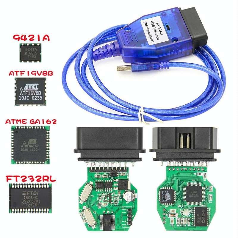 INPA K+CAN with Switch USB Interface Cable for BMW (Blue)