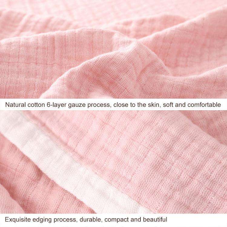 Spring and Summer Thick Washed Gauze Six Layer Nap Air Conditioning Blanket, Size:150X200cm, Colo...
