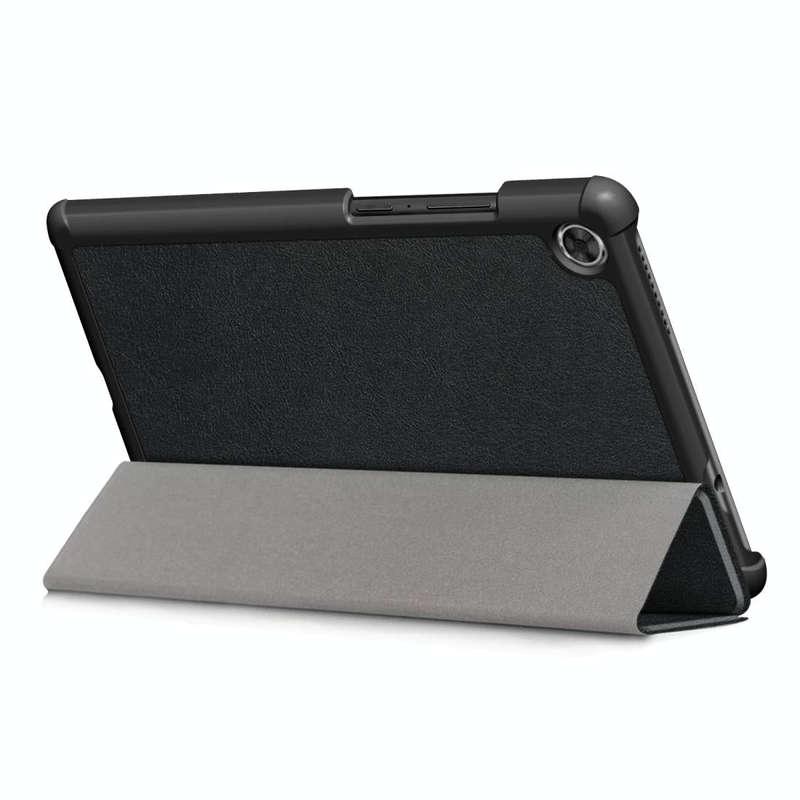 For Lenovo Tab M8 Custer Texture Horizontal Flip Smart TPU Leather Case with Three-folding Holder...