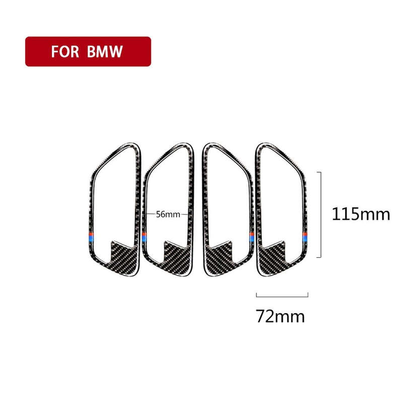 Three Color Carbon Fiber Car Door Bowl Decorative Sticker for BMW F30 2013-2018 / F34 2013-2017