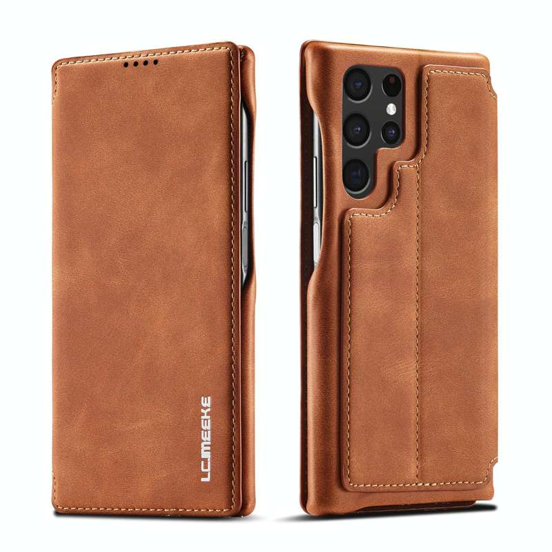 For Samsung Galaxy S22 Ultra 5G LC.IMEEKE Hon Ancient Series Horizontal Flip Leather Phone Case(B...