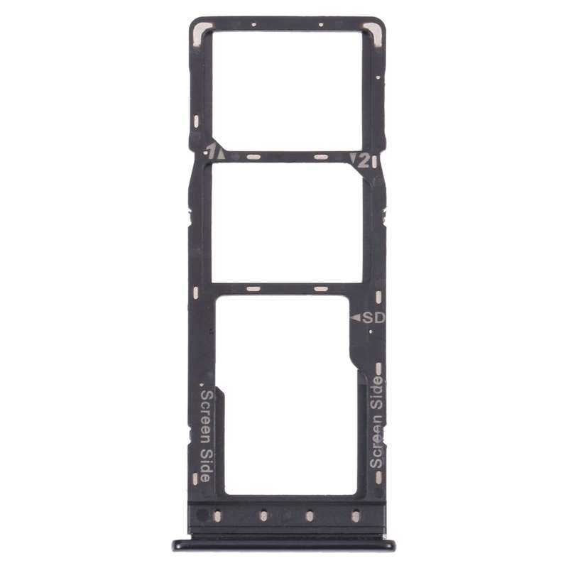 For Infinix Note 7 X690B X690 SIM Card Tray + SIM Card Tray + Micro SD Card Tray (Black)