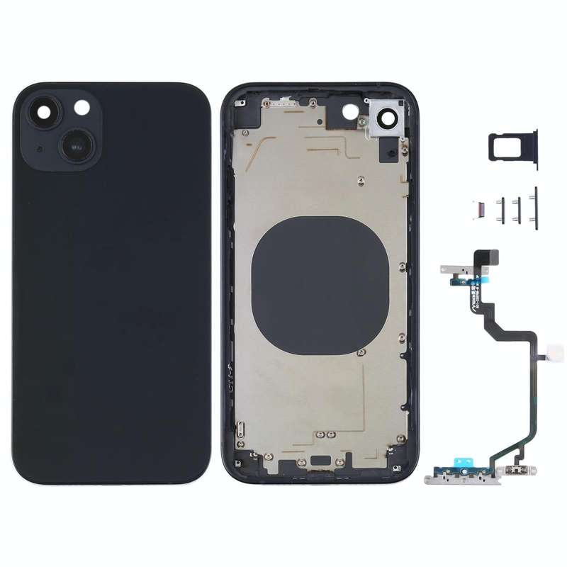 Back Housing Cover with Appearance Imitation of iP14 for iPhone XR(Black)