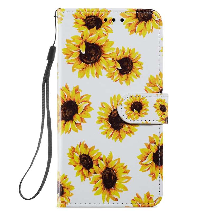 For Samsung Galaxy A53 5G Painted Pattern Horizontal Flip Leather Phone Case(Sunflower)