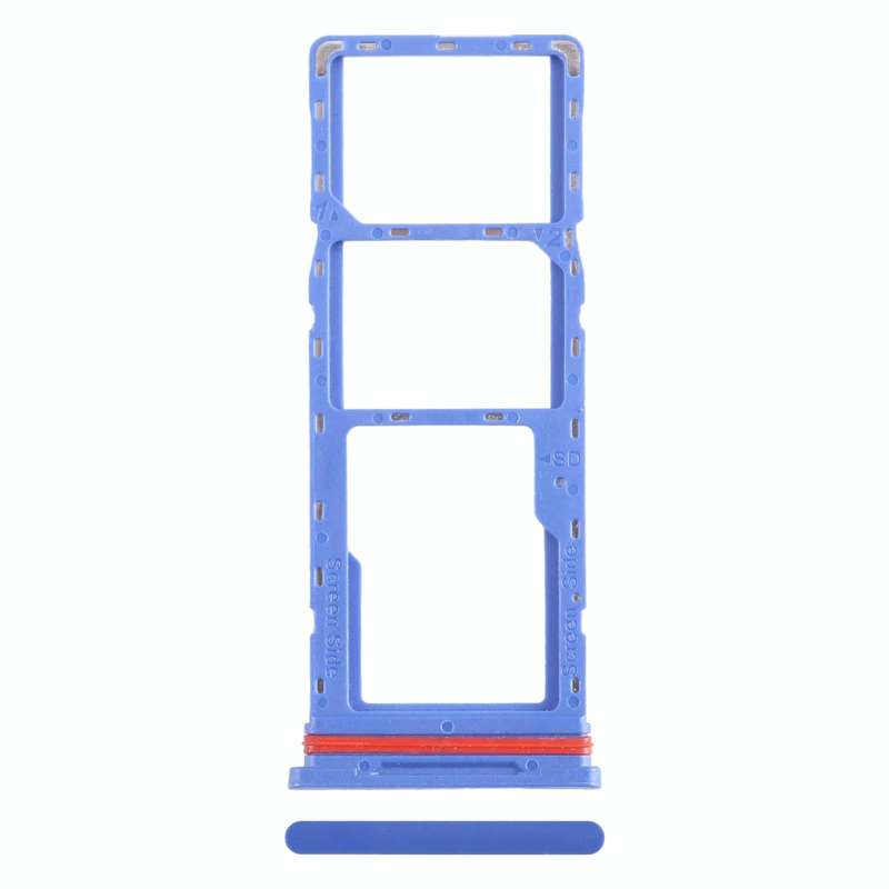 For Infinix Smart 6 HD X6512 SIM Card Tray + SIM Card Tray + Micro SD Card Tray (Dark Blue)