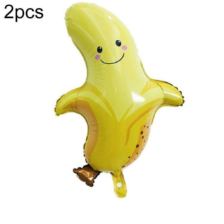 2 PCS Cartoon Vegetables and Fruits Aluminum Film Balloon Children Party Decoration Supplies Infl...