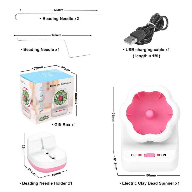 Electric Automatic Beading Machine DIY Handmade Bead Threading Machine Beading Tools Bead Stringe...