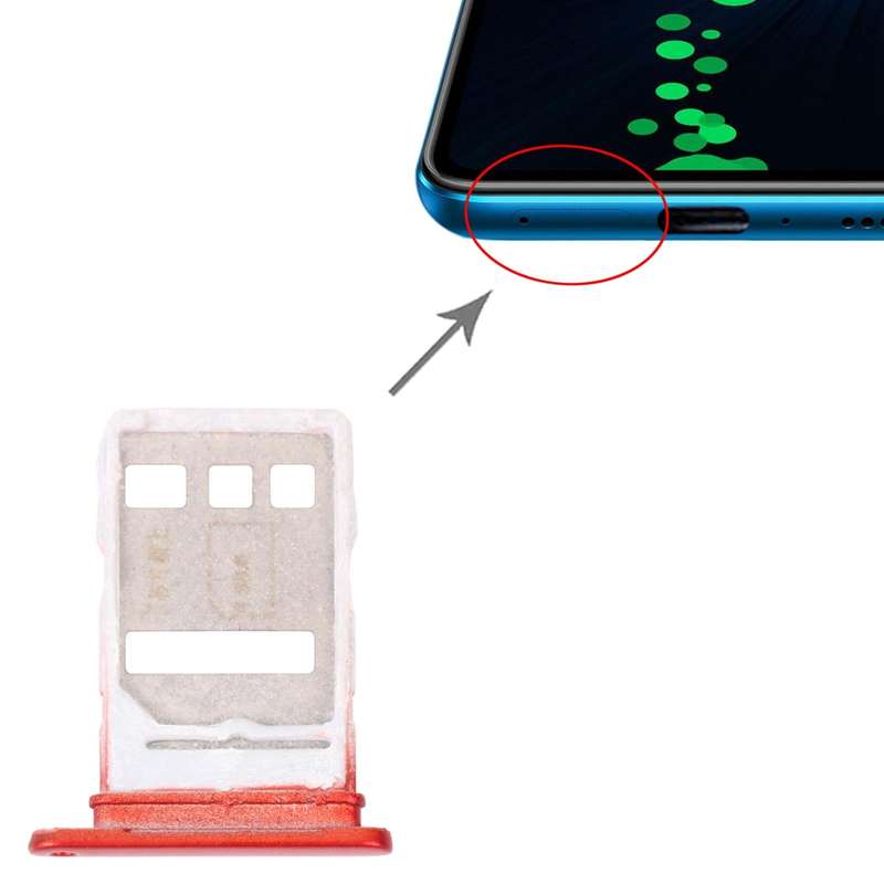 SIM Card Tray + SIM Card Tray / NM Card Tray for Honor X10 5G (Red)