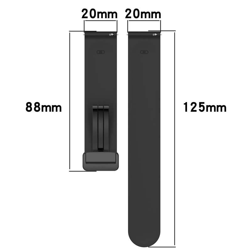 For Garmin Forerunner 55 20mm Solid Color Magnetic Clasp Silicone Watch Band(White)