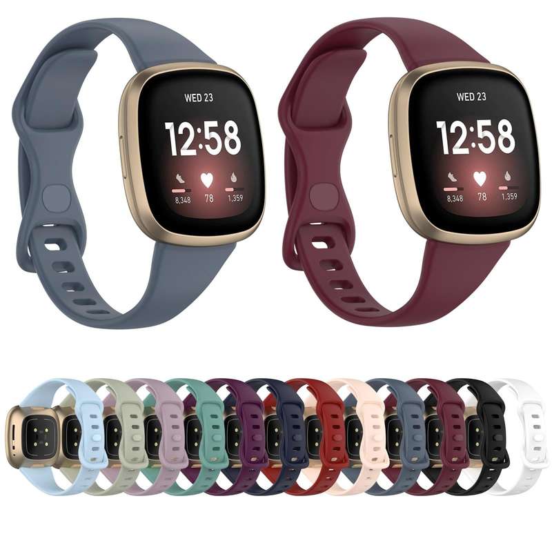 For Fitbit Versa 4 / Versa 3 / Sense Universal TPU Watch Band, Size:L(Dark Blue)