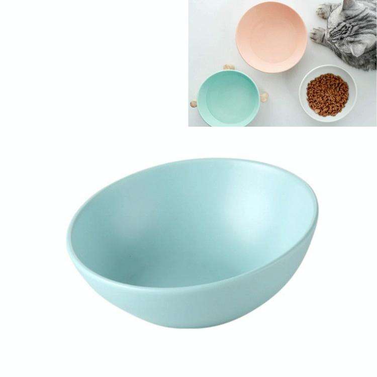 15cm/300ml Cat Dog Food Bowl Pet Ceramic Bowl, Style:Bowl(Blue)