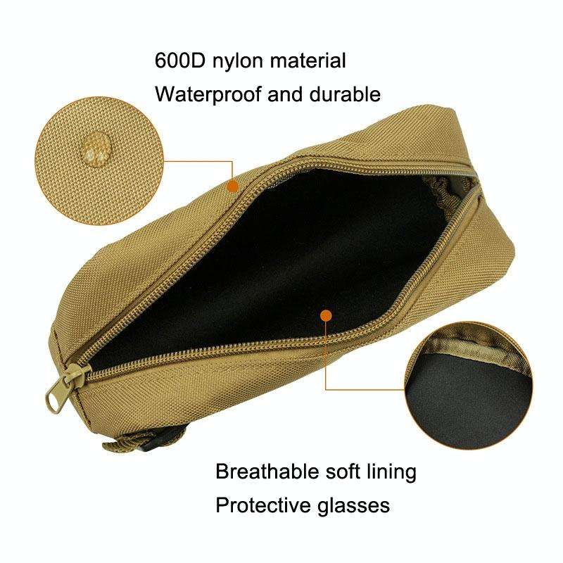 H-11 Travel Riding Glasses Bag Sunglasses Box(Mud)