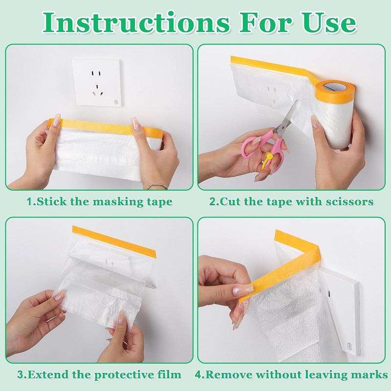 1.5m x 20m Furniture Wall Decoration Dustproof Masking Film Car Protective Film