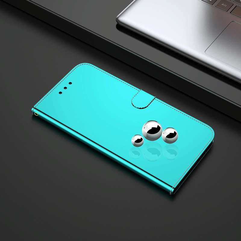 For OPPO Reno8 Pro Imitated Mirror Surface Flip Leather Phone Case(Mint Green)