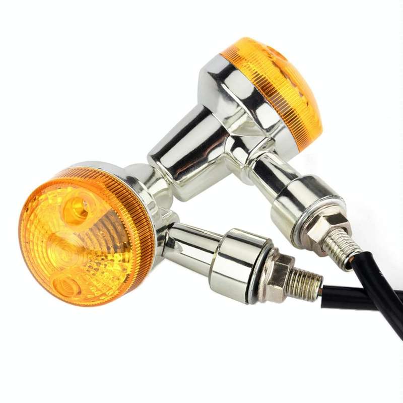 2 PCS PE-ZS101 Motorcycle Turn Signal Light (Silver)