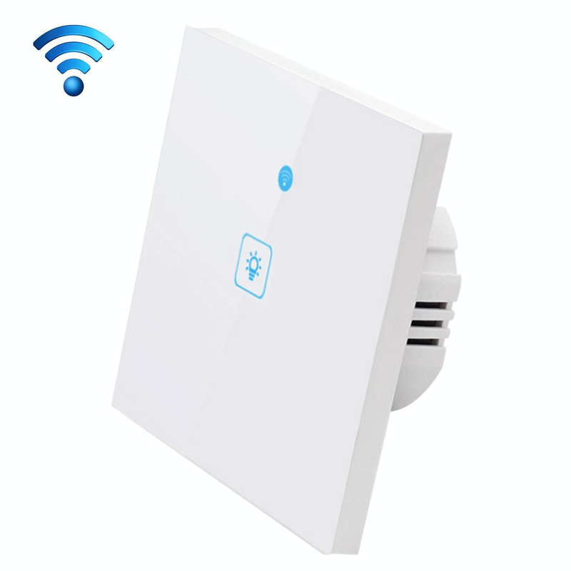 WS-EU-01 EWeLink APP & Touch Control 2A 1 Gang Tempered Glass Panel Smart Wall Switch, AC 90V-250...