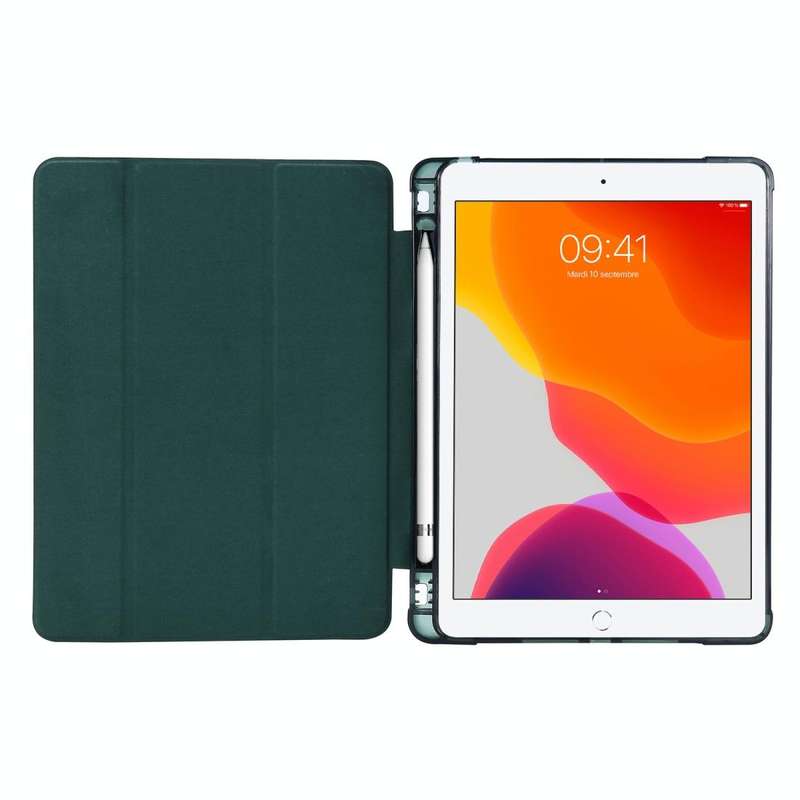 For iPad 10.2 2021 / 2020 / 2019 Airbag Horizontal Flip Leather Case with Three-fold Holder & Pen...