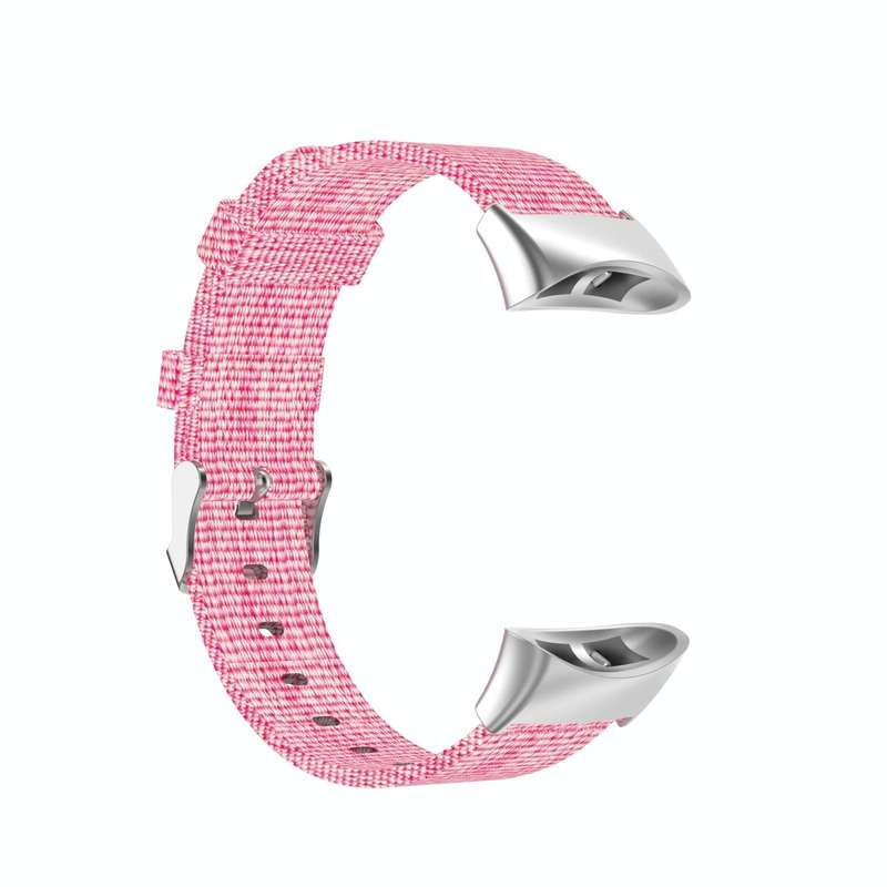 For Garmin Forerunner 45 / 45S / Swim 2 Universal Nylon Canvas Watch Band(Pink)
