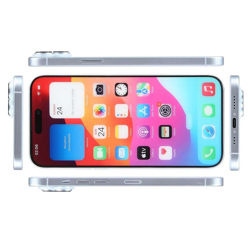 For iPhone 15 Color Screen Non-Working Fake Dummy Display Model (Blue)