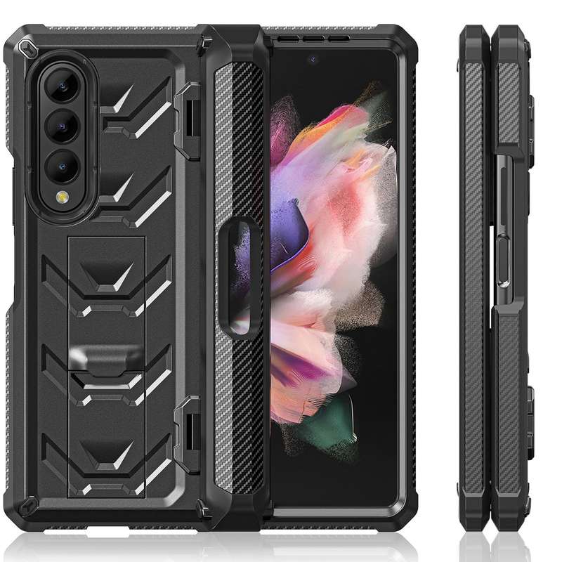 For Samsung Galaxy Z Fold3 5G Armored All-inclusive Shockproof Folding Phone Case(Black)