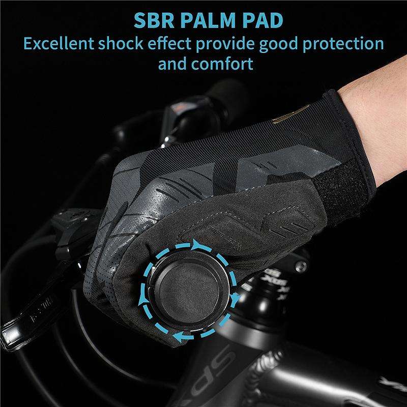 WEST BIKING YP0211207 Riding Full Finger Gloves Road Bike Mountain Bike Locomotive Shock Absorber...