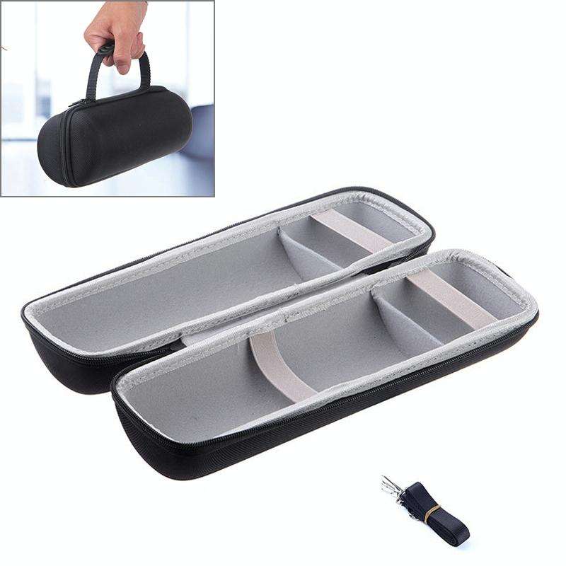 2 in 1 Hard PU Carry Zipper Storage Box Bag + Soft Silicone Cover for JBL Charge 3 Bluetooth Spea...