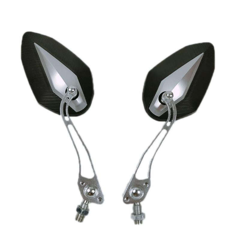 Aluminum Alloy Motorcycle Large-view Rearview Mirror Modification(Silver)