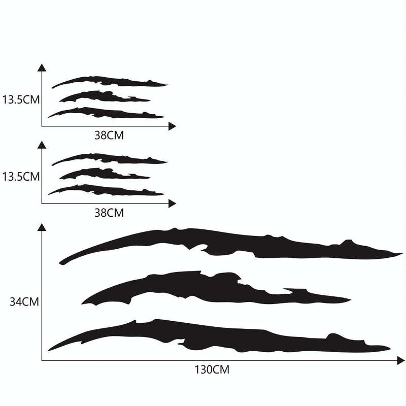 D-865 Claw Scratches Pattern Car Modified Decorative Sticker(Black)