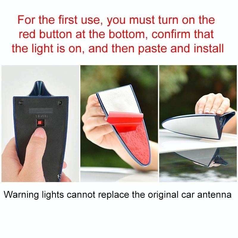 Solar Shark Fin High-positioned Alarm Light(Silver)