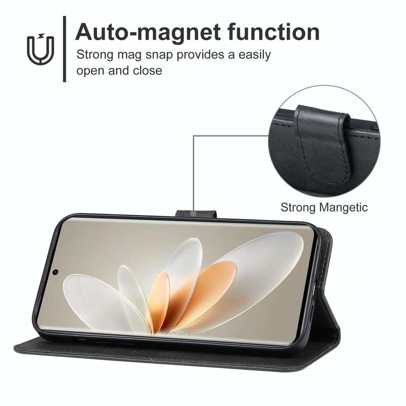 For vivo V27 Leather Phone Case(Black)