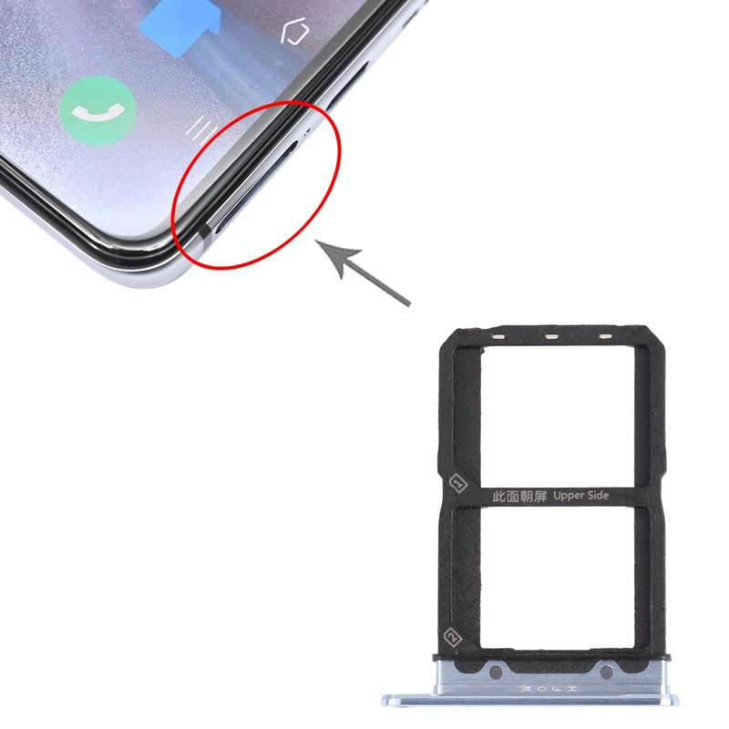 For vivo iQOO 5 5G SIM Card Tray + SIM Card Tray (Blue)