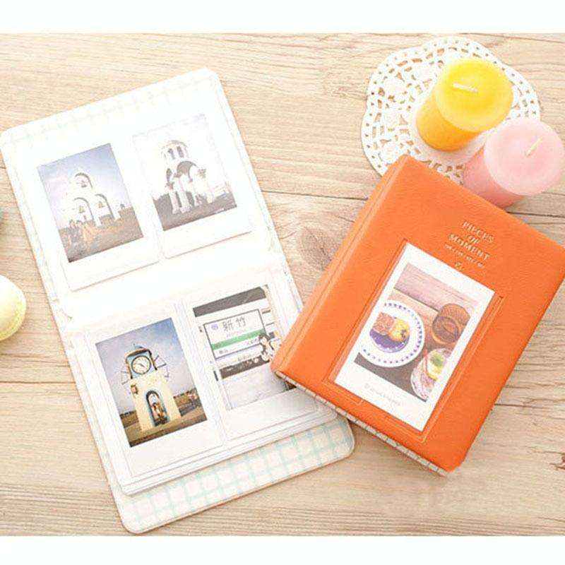 64 Pockets Name Card Pieces for Fujifilm Instax Mini 8 /7s /70 /25 /50s /90(Orange)