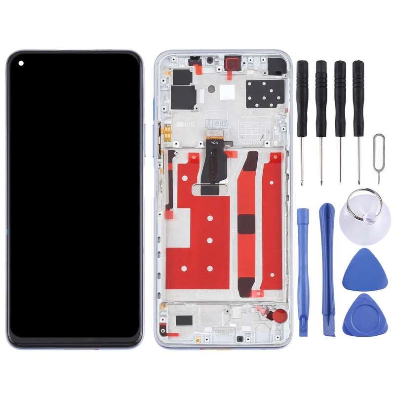 Original LCD Screen for Huawei P40 Lite 5G Digitizer Full Assembly With Frame(Purple)