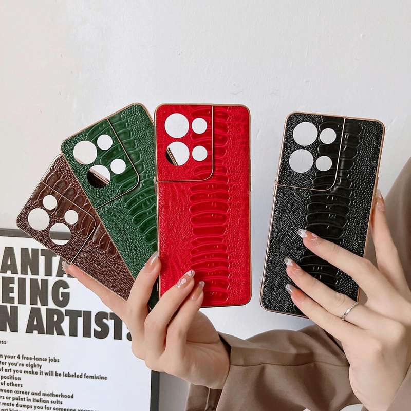 For OPPO Reno8 Pro Genuine Leather Weilai Series Nano Plating Phone Case(Black)