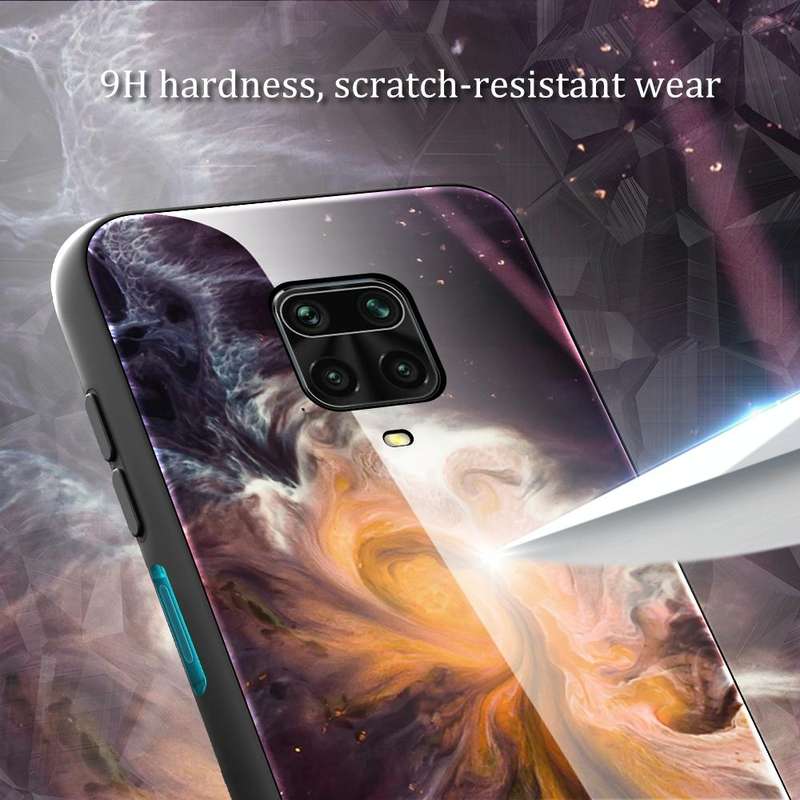 For Xiaomi Redmi Note 9S / Note 9 Pro Marble Pattern Glass Protective Case(DL05)