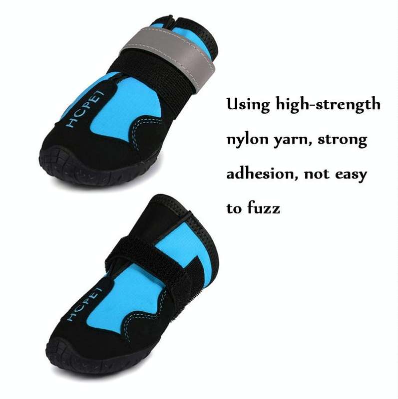 HCPET Dog Non-Slip Wear-Resistant Rain Boots Pet Outdoor Waterproof Shoes, Size: 7(Green)