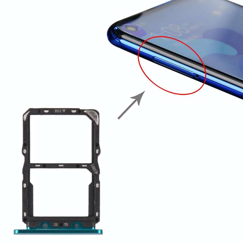 SIM Card Tray + NM Card Tray for Huawei Nova 5 Pro (Green)
