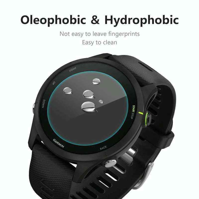 2 PCS For Garmin Forerunner 255 ENKAY 0.2mm 9H Tempered Glass Screen Protector Watch Film