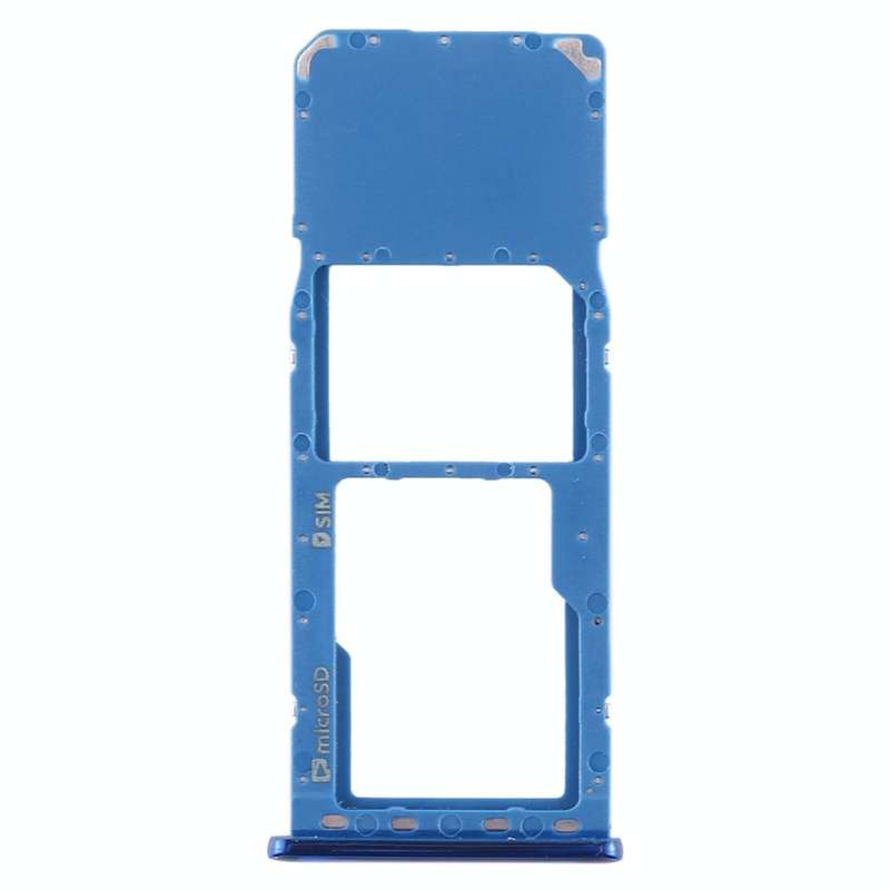 For Galaxy A7 (2018) / A750F SIM Card Tray + Micro SD Card Tray (Blue)