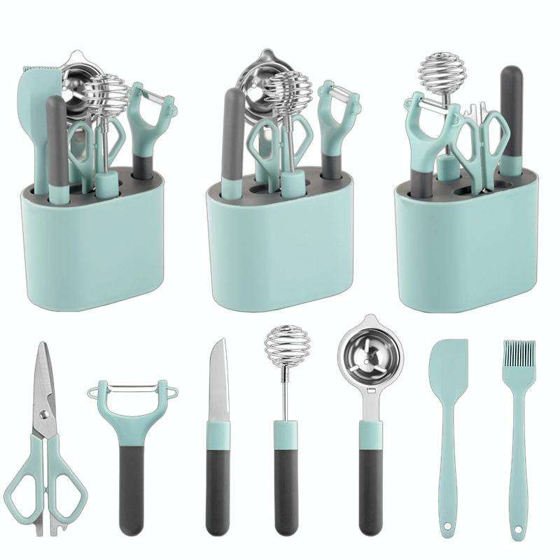 5 PCS / Set Stainless Steel Peeler Kitchen Gadgets Set With Storage Holder